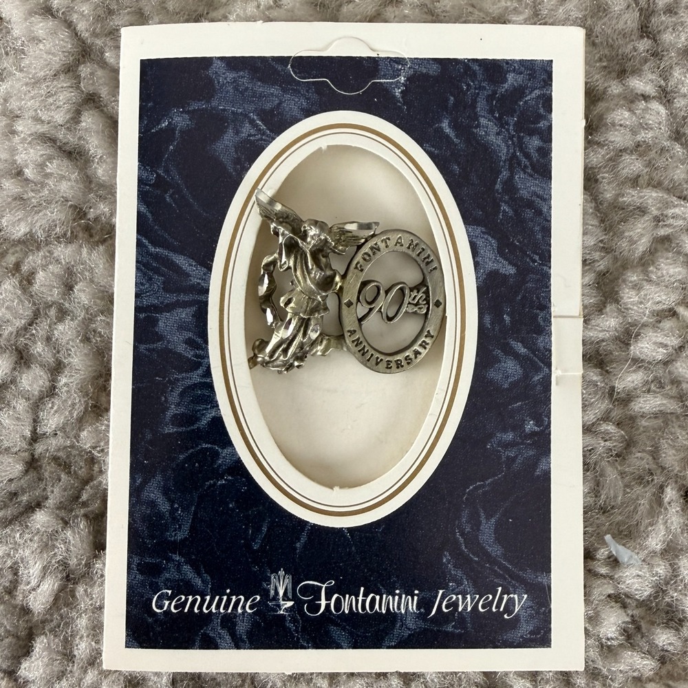 Fontanini Jewelry 90th Anniversary Angel Brooch Lapel‎ Pin 1996 Roman